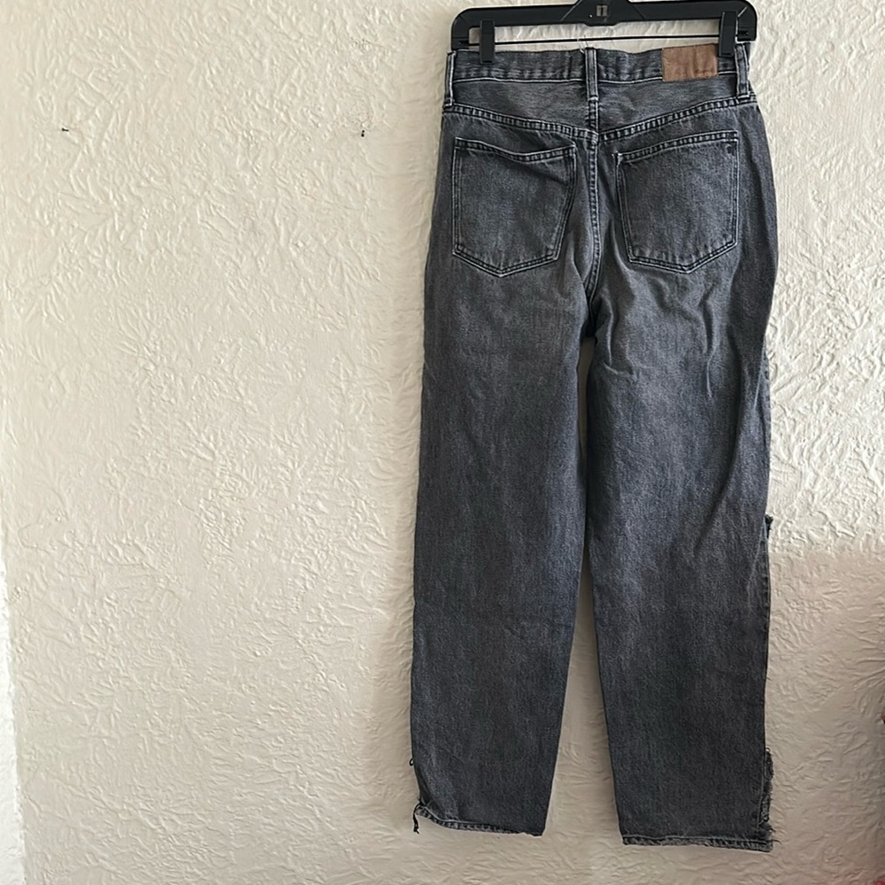 Madewell The Dad Jean Dark Gray Ripped 25